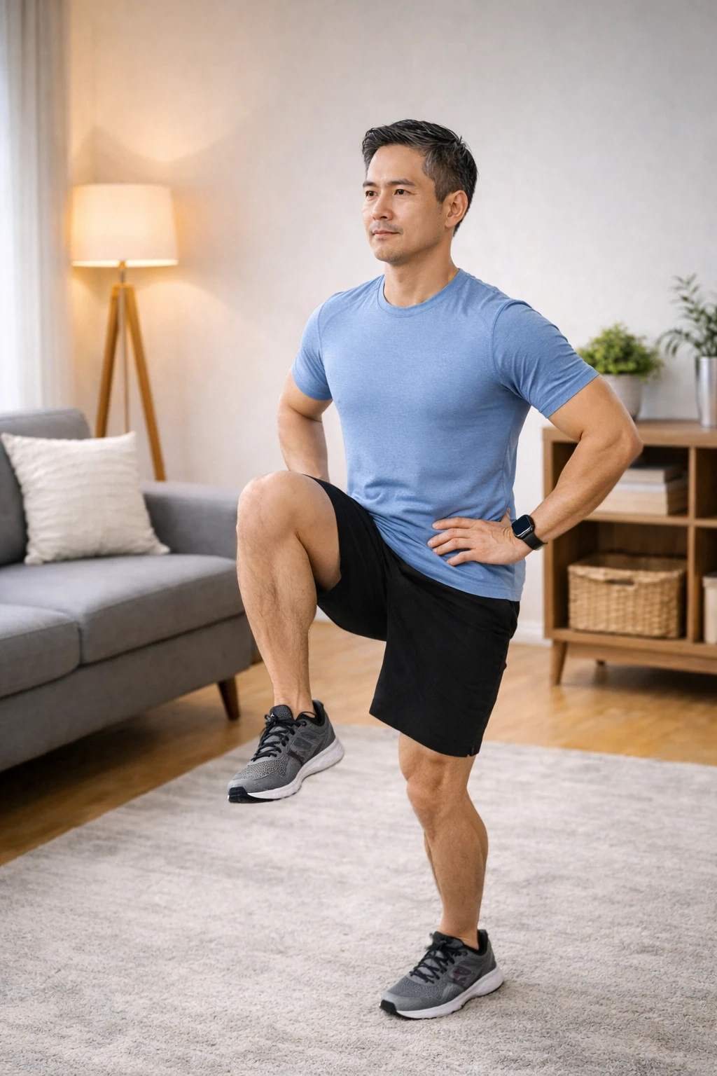 Bài tập 8 phút mỗi ngày giúp tăng cơ đùi sau tuổi 55