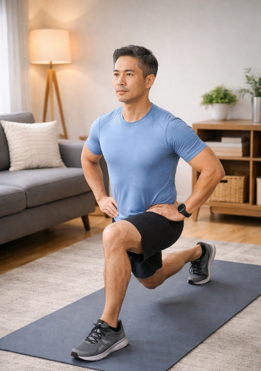 Bài tập 8 phút mỗi ngày giúp tăng cơ đùi sau tuổi 55