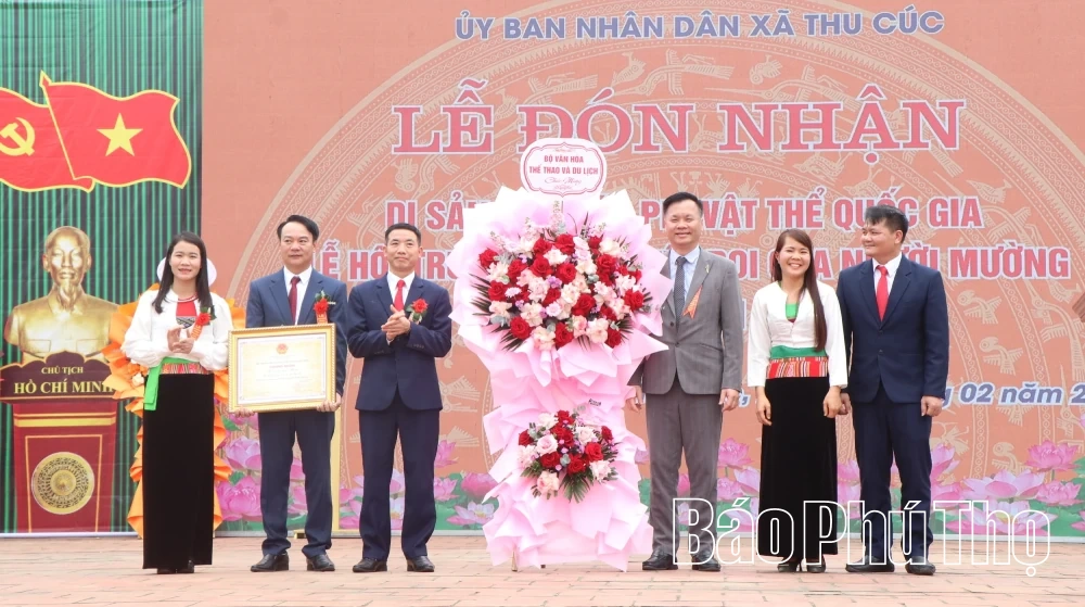 Đón nhận Di sản văn hóa phi vật thể quốc gia Lễ hội Tết Doi của người Mường xã Thu Cúc