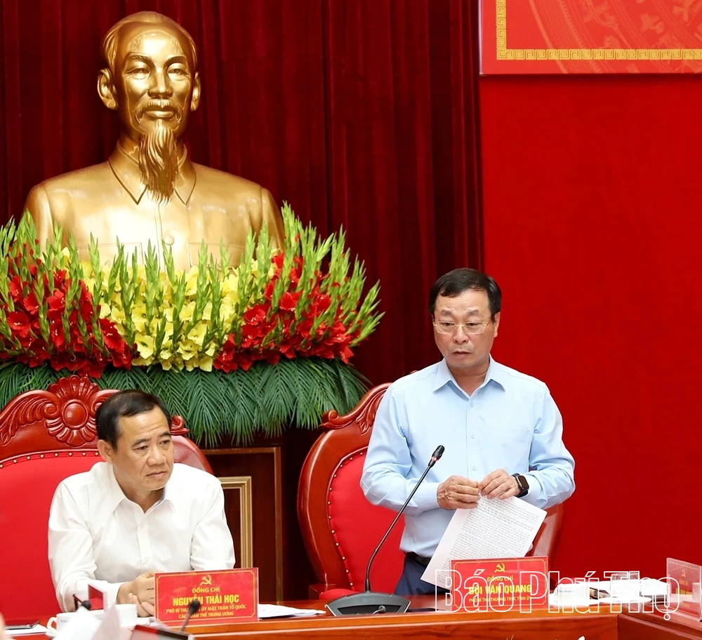 Công bố quyết định kiểm tra, giám sát của Bộ Chính trị, Ban Bí thư đối với Ban Thường vụ Tỉnh ủy Phú Thọ