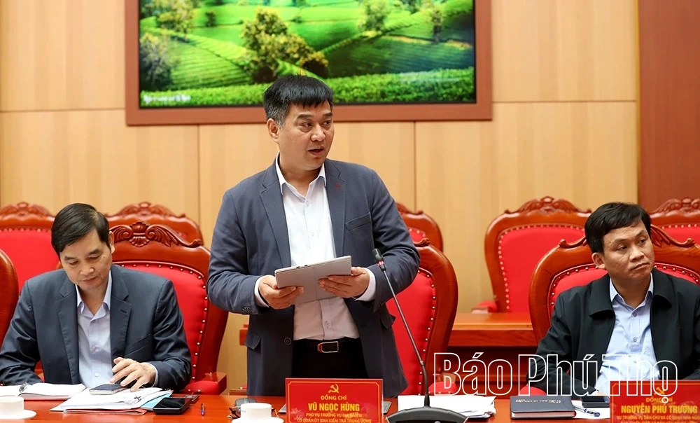 Công bố quyết định kiểm tra, giám sát của Bộ Chính trị, Ban Bí thư đối với Ban Thường vụ Tỉnh ủy Phú Thọ