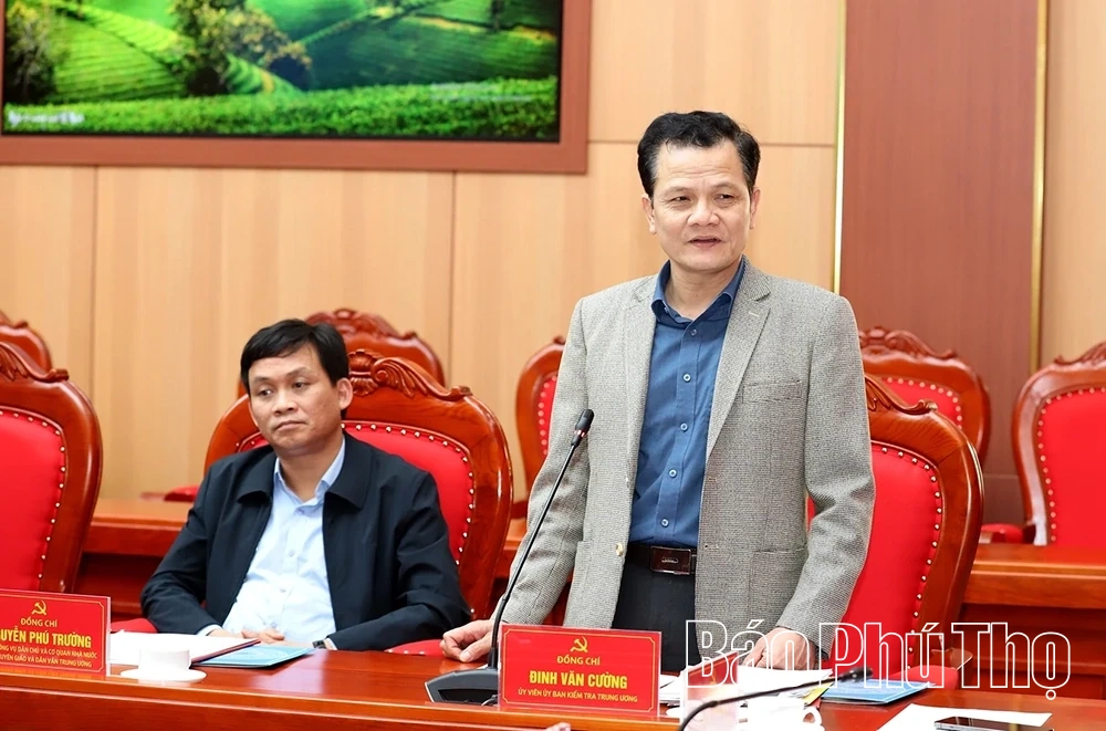 Công bố quyết định kiểm tra, giám sát của Bộ Chính trị, Ban Bí thư đối với Ban Thường vụ Tỉnh ủy Phú Thọ