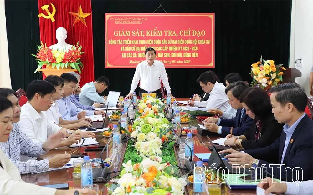 Kiểm tra công tác bầu cử tại các xã Mường Động, Nật Sơn, Kim Bôi, Dũng Tiến