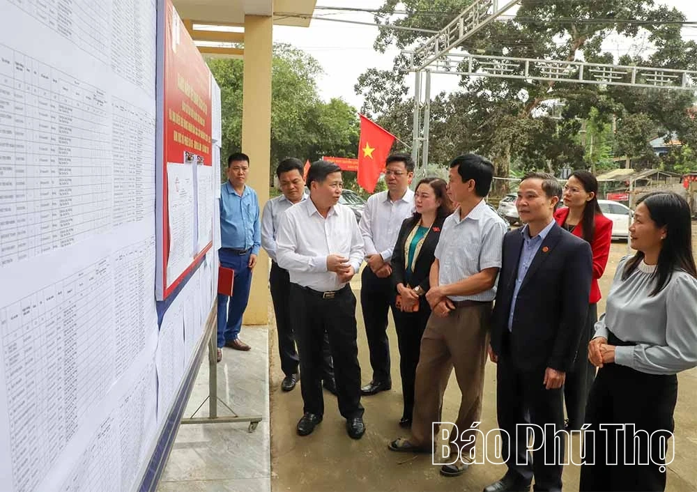 Kiểm tra công tác bầu cử tại các xã Mường Động, Nật Sơn, Kim Bôi, Dũng Tiến