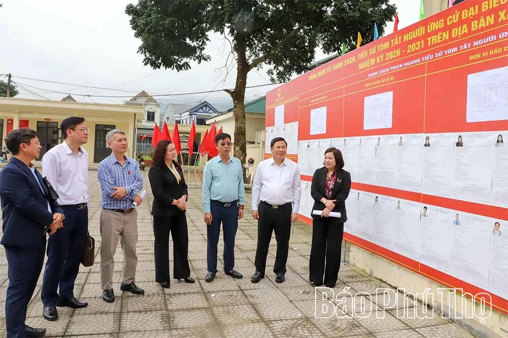 Kiểm tra công tác bầu cử tại các xã Mường Động, Nật Sơn, Kim Bôi, Dũng Tiến