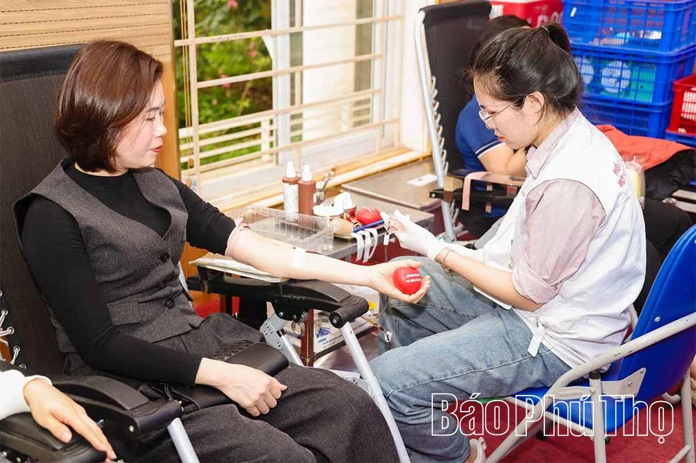 Tưng bừng ngày hội hiến máu ngành Giáo dục - Đào tạo Phú Thọ