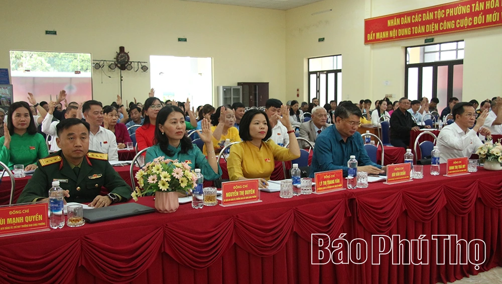 HĐND phường Tân Hòa tổ chức kỳ họp tổng kết nhiệm kỳ 2021 - 2026