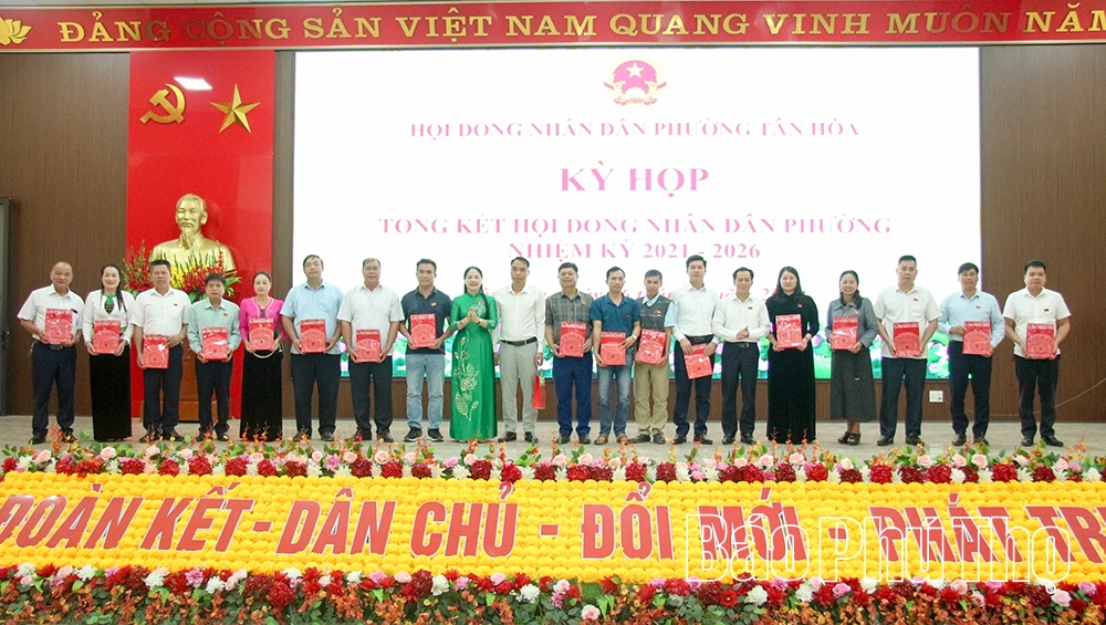 HĐND phường Tân Hòa tổ chức kỳ họp tổng kết nhiệm kỳ 2021 - 2026