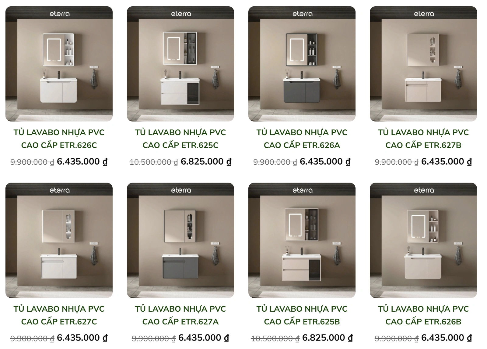 Tủ lavabo Eterra - Điểm nhấn tinh tế cho phòng tắm sang trọng