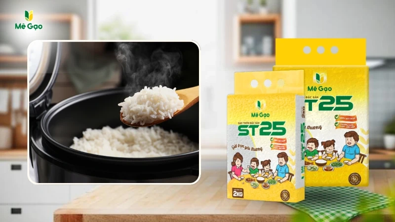 Bí Quyết Nấu Cơm Gạo ST25 Dẻo Thơm Như Nhà Hàng 5 Sao