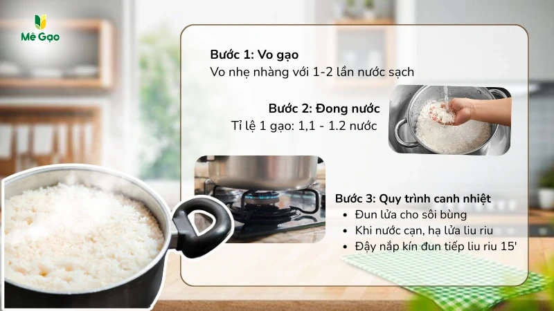 Bí Quyết Nấu Cơm Gạo ST25 Dẻo Thơm Như Nhà Hàng 5 Sao