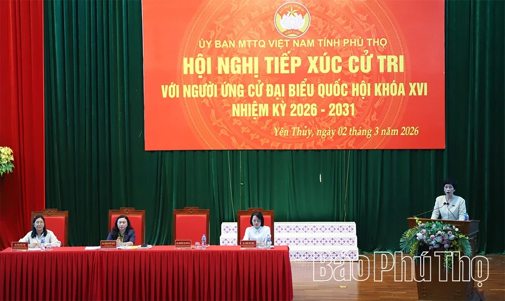 Các ứng cử viên đại biểu Quốc hội tiếp xúc, vận động cử tri các xã Yên Thủy, Yên Trị, Lạc Lương