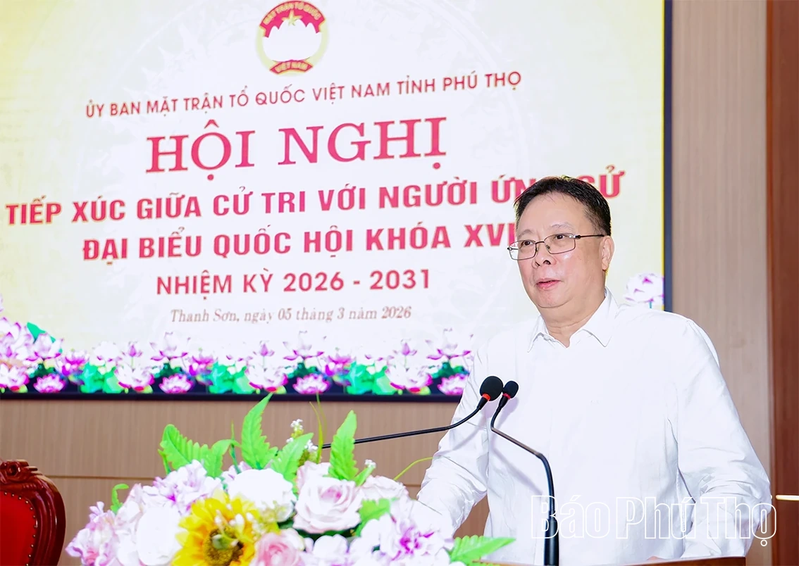 Ứng cử viên ĐBQH khóa XVI tiếp xúc cử tri tại xã Thanh Sơn