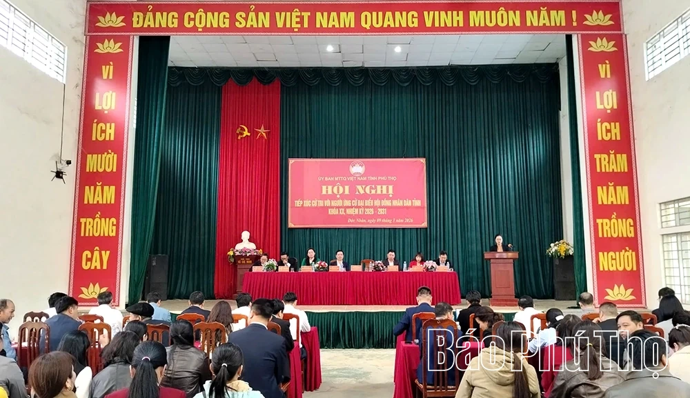 Các ứng cử viên đại biểu HĐND tỉnh tiếp xúc cử tri tại Đơn vị bầu cử số 15