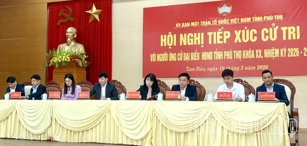 Ứng cử viên đại biểu HĐND tỉnh tiếp xúc cử tri tại Đơn vị bầu cử số 10