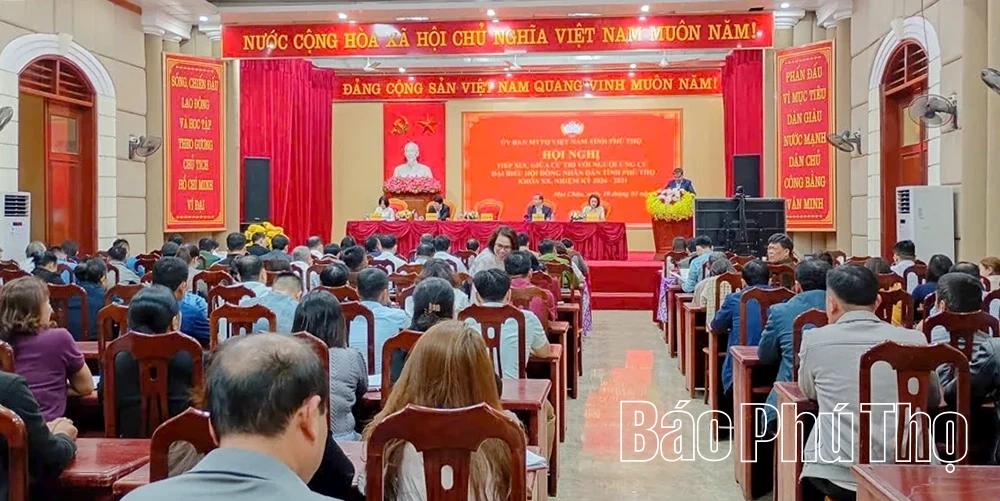 Ứng cử viên đại biểu HĐND tỉnh tiếp xúc cử tri tại Đơn vị bầu cử số 16