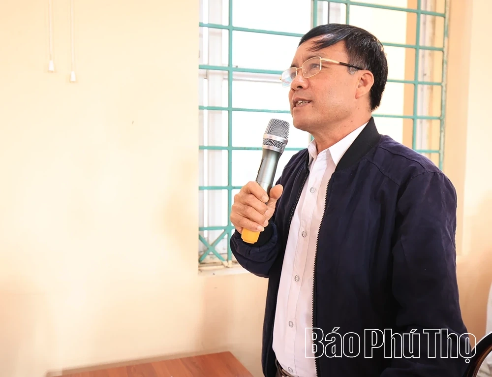 Ứng cử viên đại biểu HĐND tỉnh tiếp xúc cử tri tại xã Chân Mộng