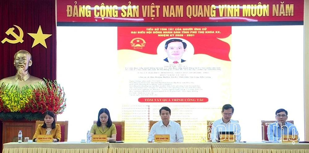 Ứng cử viên đại biểu HĐND tỉnh tiếp xúc cử tri tại Đơn vị bầu cử số 5