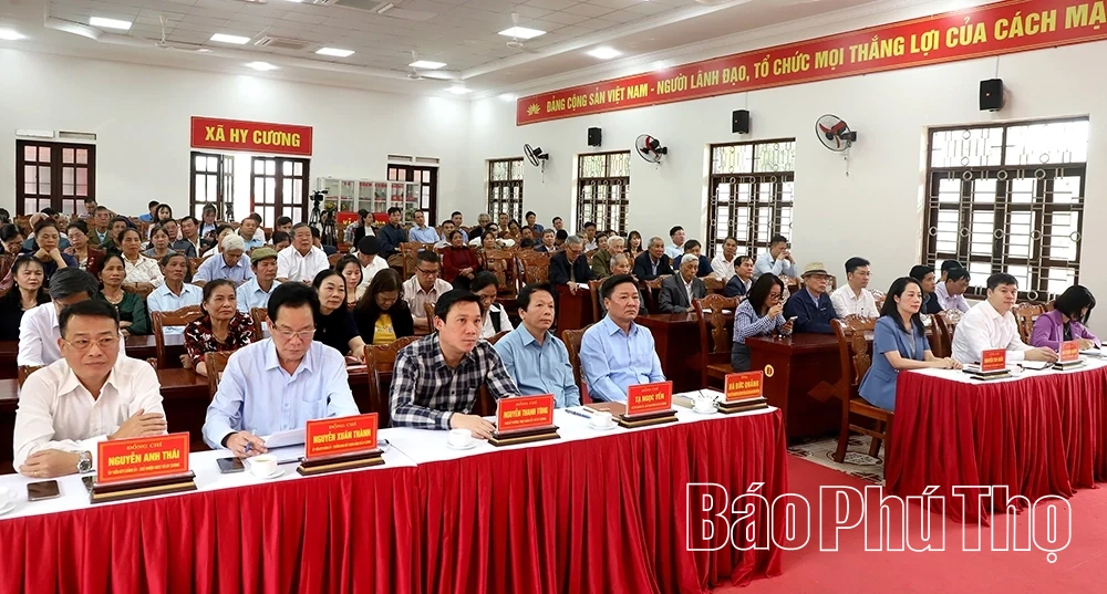 Ứng cử viên đại biểu HĐND tỉnh tiếp xúc cử tri tại xã Hy Cương