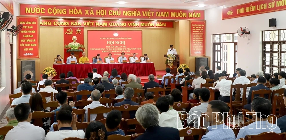 Ứng cử viên đại biểu HĐND tỉnh tiếp xúc cử tri tại xã Hy Cương