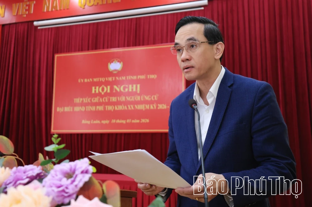 Ứng cử viên đại biểu HĐND tỉnh tiếp xúc cử tri xã Bằng Luân