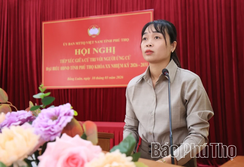 Ứng cử viên đại biểu HĐND tỉnh tiếp xúc cử tri xã Bằng Luân