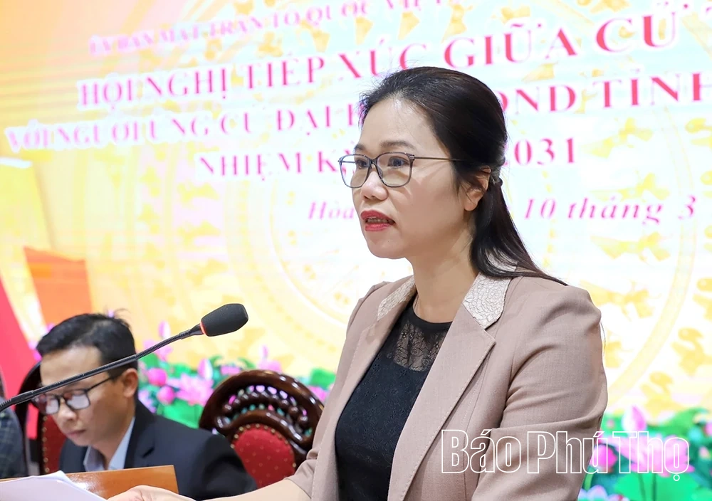 Ứng cử viên đại biểu HĐND tỉnh tiếp xúc cử tri tại Đơn vị bầu cử số 15