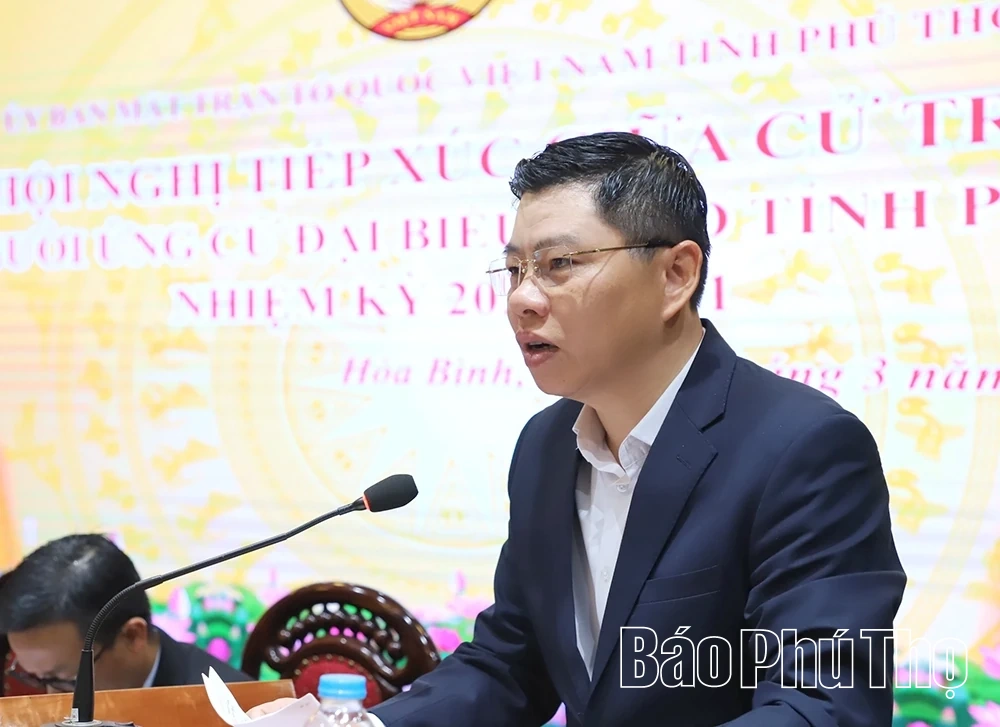 Ứng cử viên đại biểu HĐND tỉnh tiếp xúc cử tri tại Đơn vị bầu cử số 15