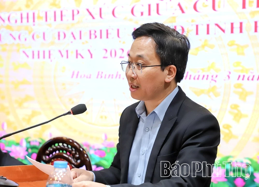 Ứng cử viên đại biểu HĐND tỉnh tiếp xúc cử tri tại Đơn vị bầu cử số 15