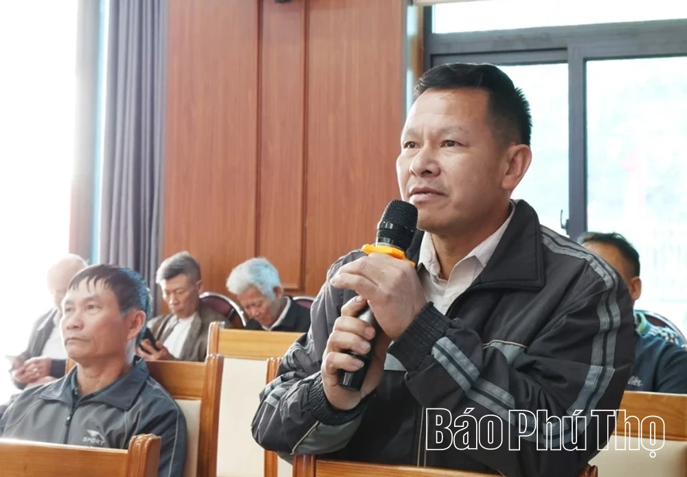 Ứng cử viên đại biểu HĐND tỉnh thuộc Đơn vị bầu cử số 7 tiếp xúc cử tri các xã Tu Vũ, Đào Xá