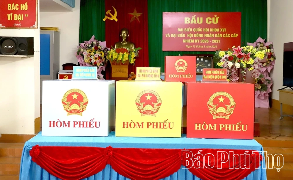 Ngày mai (15/3): Hơn 2,7 triệu cử tri Phú Thọ đi bầu cử đại biểu Quốc hội khoá XVI và đại biểu HĐND các cấp nhiệm kỳ 2026-2031
