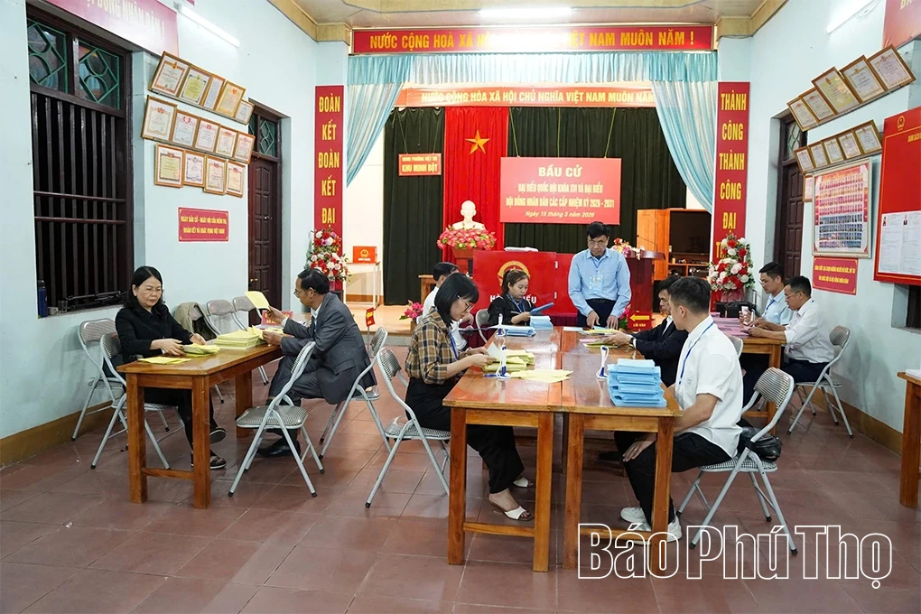 Cử tri tỉnh Phú Thọ đi bỏ phiếu đạt tỷ lệ 99,91%