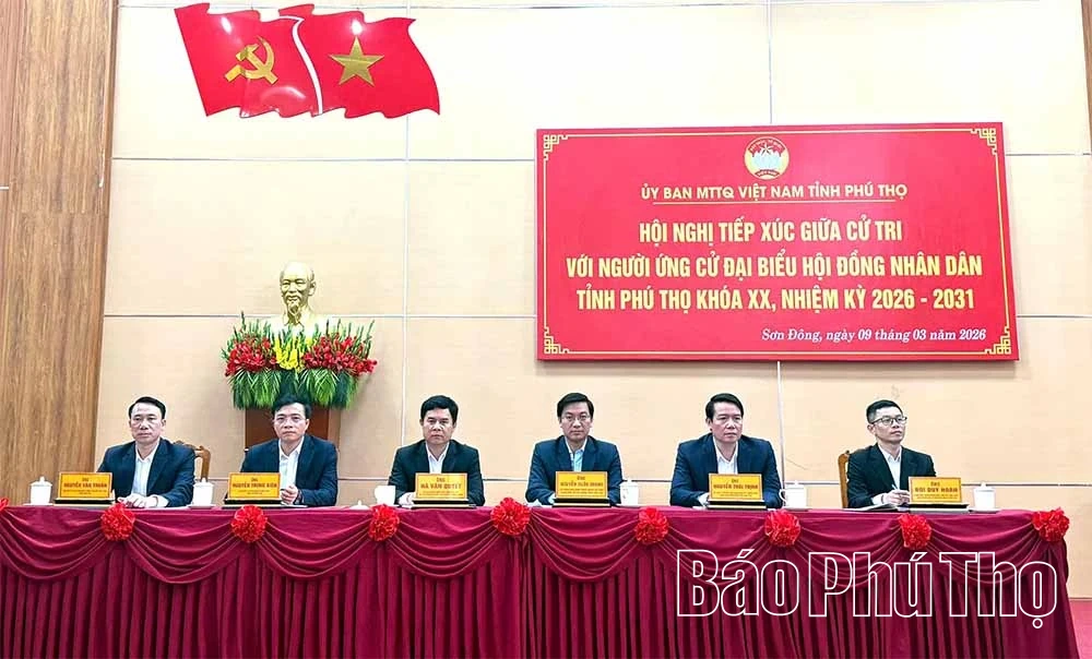 Ứng cử viên đại biểu HĐND tỉnh khóa XX, tiếp xúc cử tri xã Sơn Đông