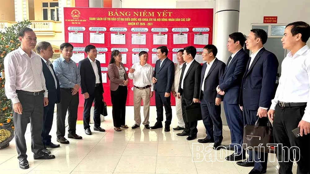 Ứng cử viên đại biểu HĐND tỉnh khóa XX, tiếp xúc cử tri xã Sơn Đông