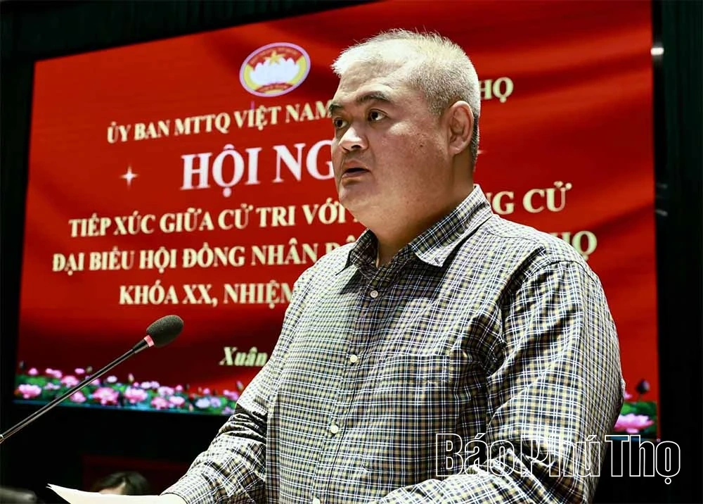 Các ứng cử viên đại biểu HĐND tỉnh khóa XX tiếp xúc cử tri tại Đơn vị bầu cử số 13