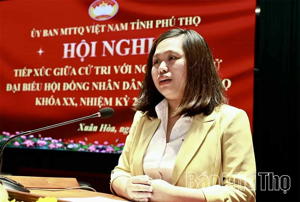 Các ứng cử viên đại biểu HĐND tỉnh khóa XX tiếp xúc cử tri tại Đơn vị bầu cử số 13