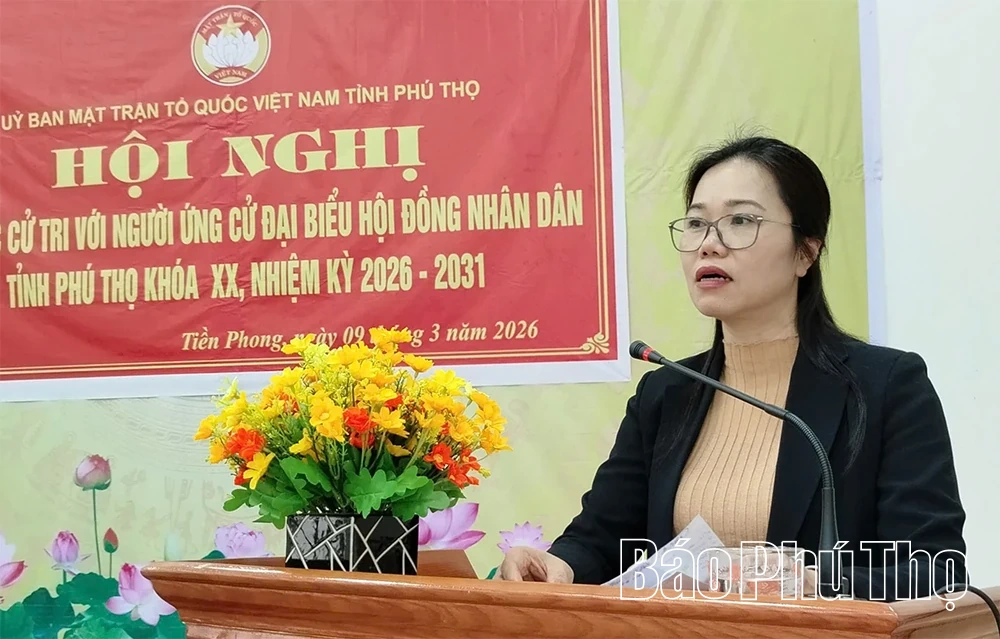 Các ứng cử viên đại biểu HĐND tỉnh tiếp xúc cử tri tại Đơn vị bầu cử số 15