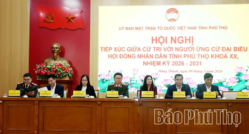 Các ứng cử viên đại biểu HĐND tỉnh khóa XX tiếp xúc cử tri các xã Đông Thành, Hoàng Cương