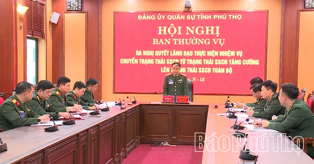 Bộ CHQS tỉnh luyện tập chuyển trạng thái sẵn sàng chiến đấu