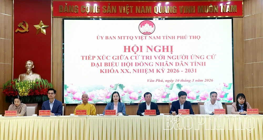 Các ứng cử viên đại biểu HĐND tỉnh tiếp xúc cử tri, vận động bầu cử tại phường Vân Phú