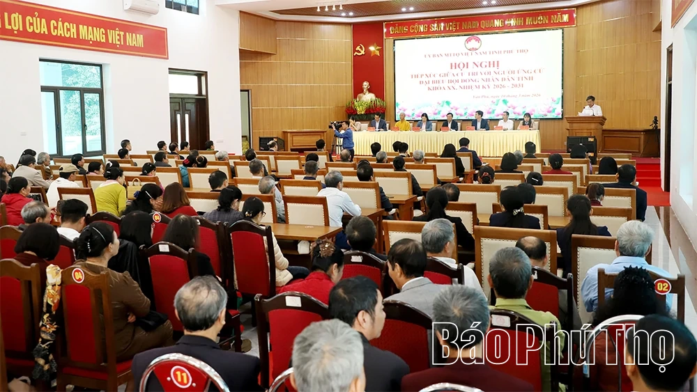 Các ứng cử viên đại biểu HĐND tỉnh tiếp xúc cử tri, vận động bầu cử tại phường Vân Phú
