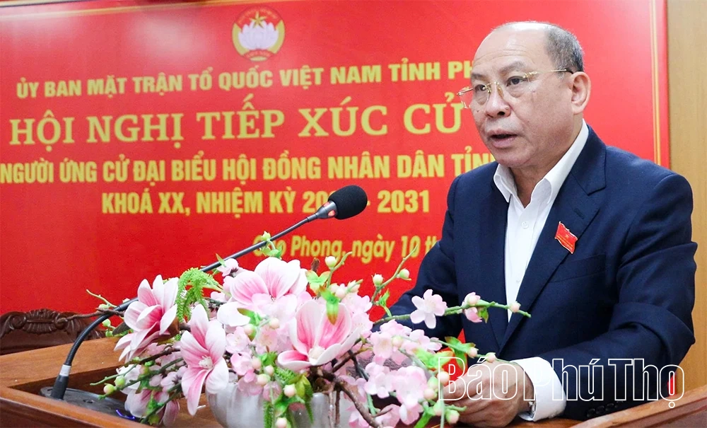 Ứng cử viên đại biểu HĐND tỉnh tiếp xúc cử tri tại Đơn vị bầu cử số 17