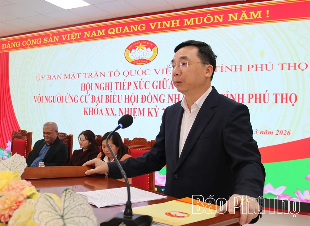 Ứng cử viên đại biểu HĐND tỉnh tiếp xúc cử tri tại Đơn vị bầu cử số 13