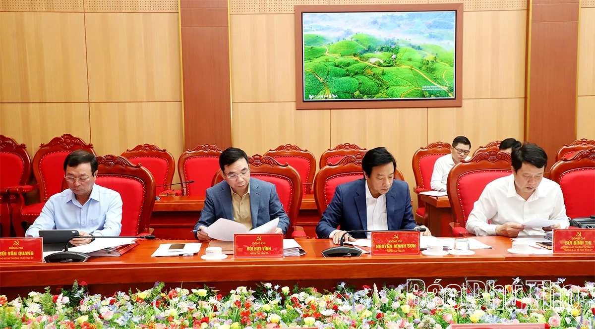Ban Thường vụ Tỉnh uỷ cho ý kiến về công tác bầu cử và những đề án kinh tế quan trọng gắn với tăng trưởng hai con số