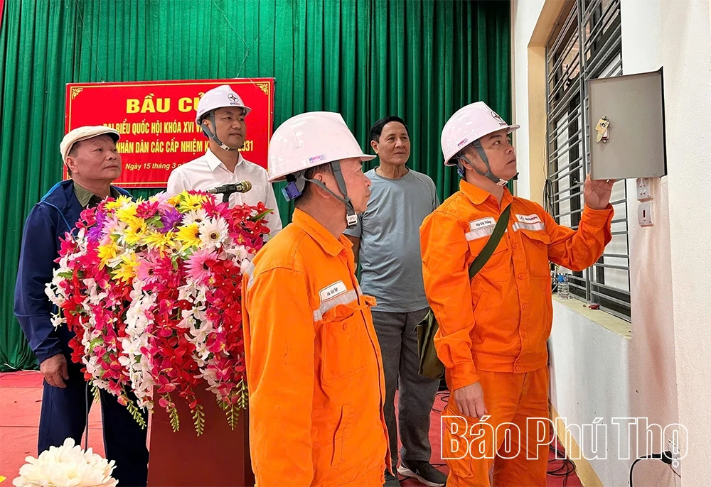 Công ty Điện lực Phú Thọ đảm bảo cung cấp điện phục vụ bầu cử