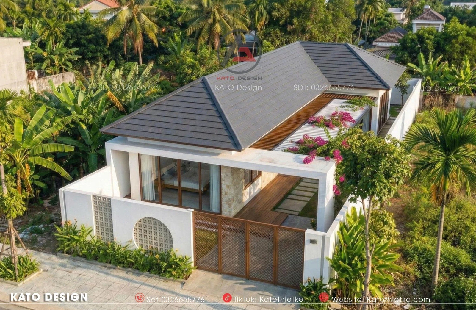 Nhà mái Nhật sân vườn - Giải pháp không gian sống gần gũi thiên nhiên