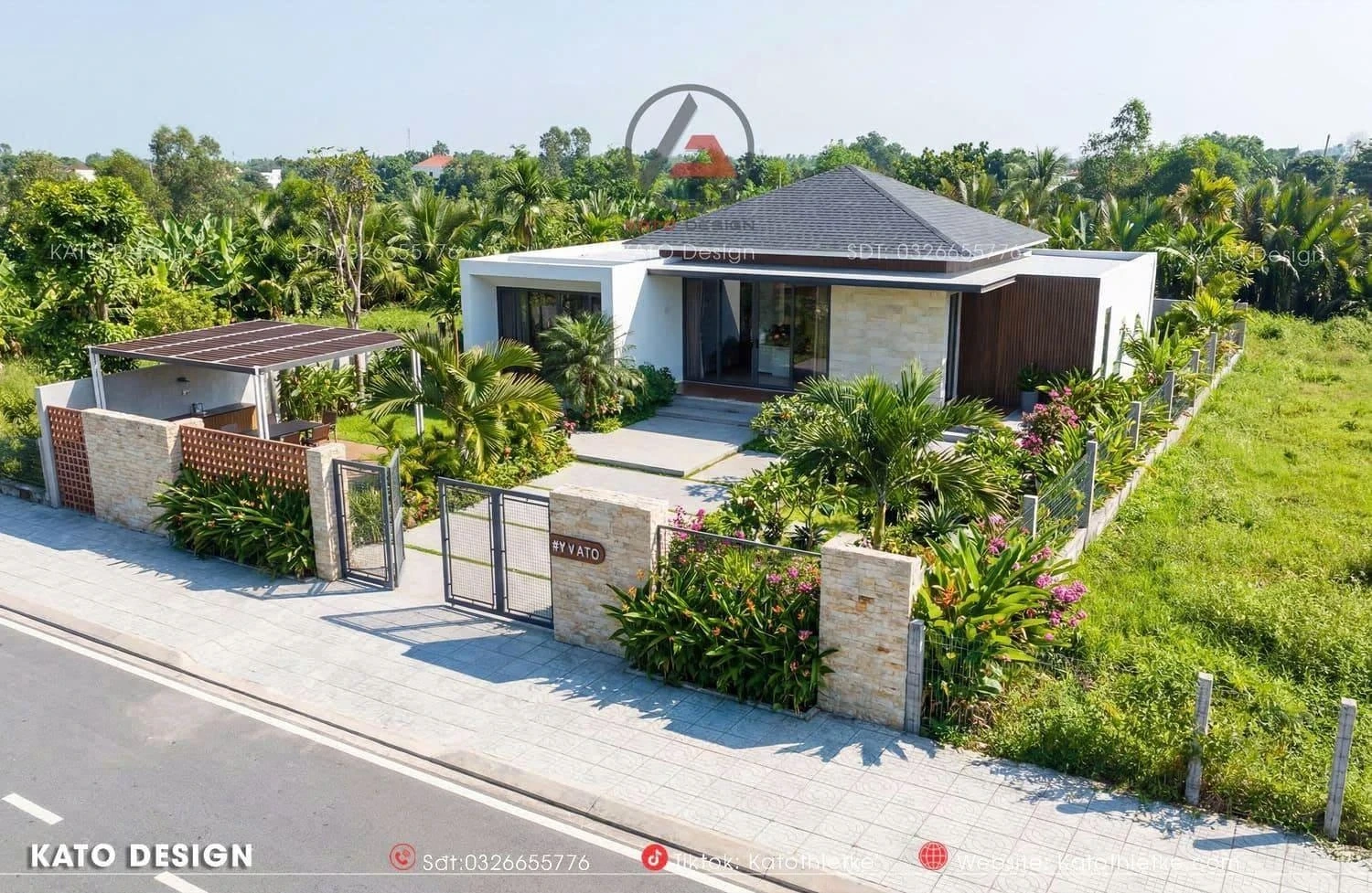 Nhà mái Nhật sân vườn - Giải pháp không gian sống gần gũi thiên nhiên