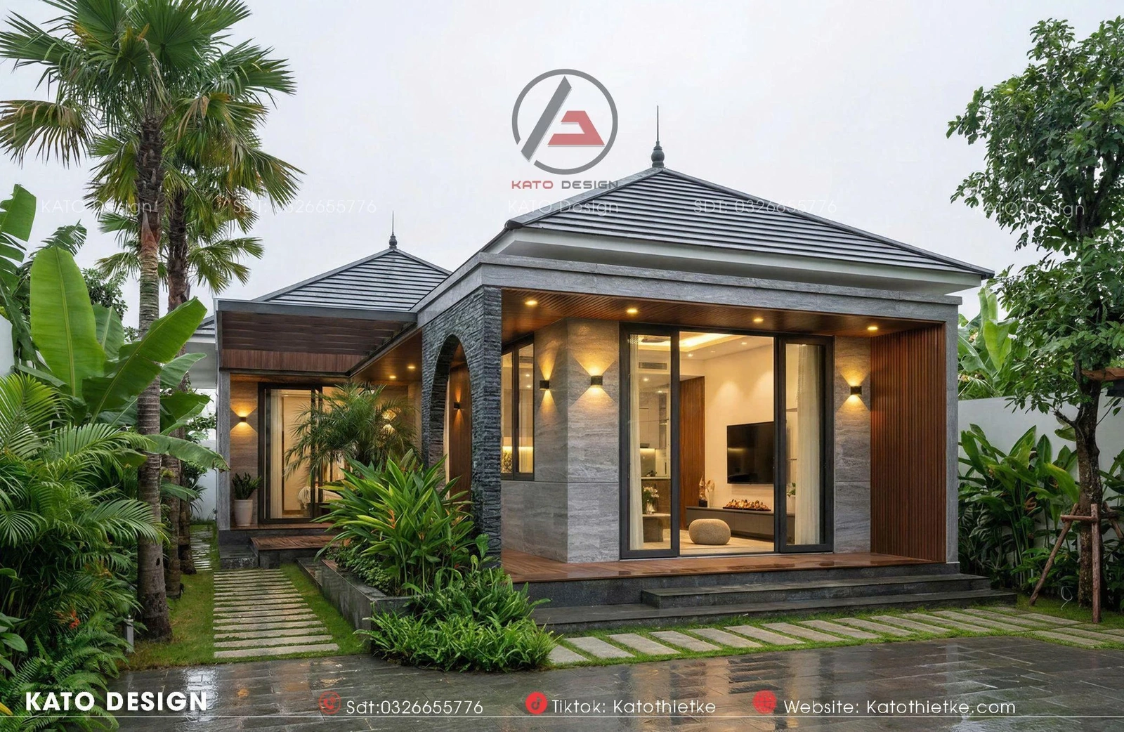 Nhà mái Nhật sân vườn - Giải pháp không gian sống gần gũi thiên nhiên