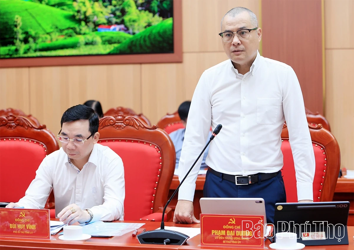 Đoàn kiểm tra, giám sát số 15 của Bộ Chính trị làm việc tại Phú Thọ