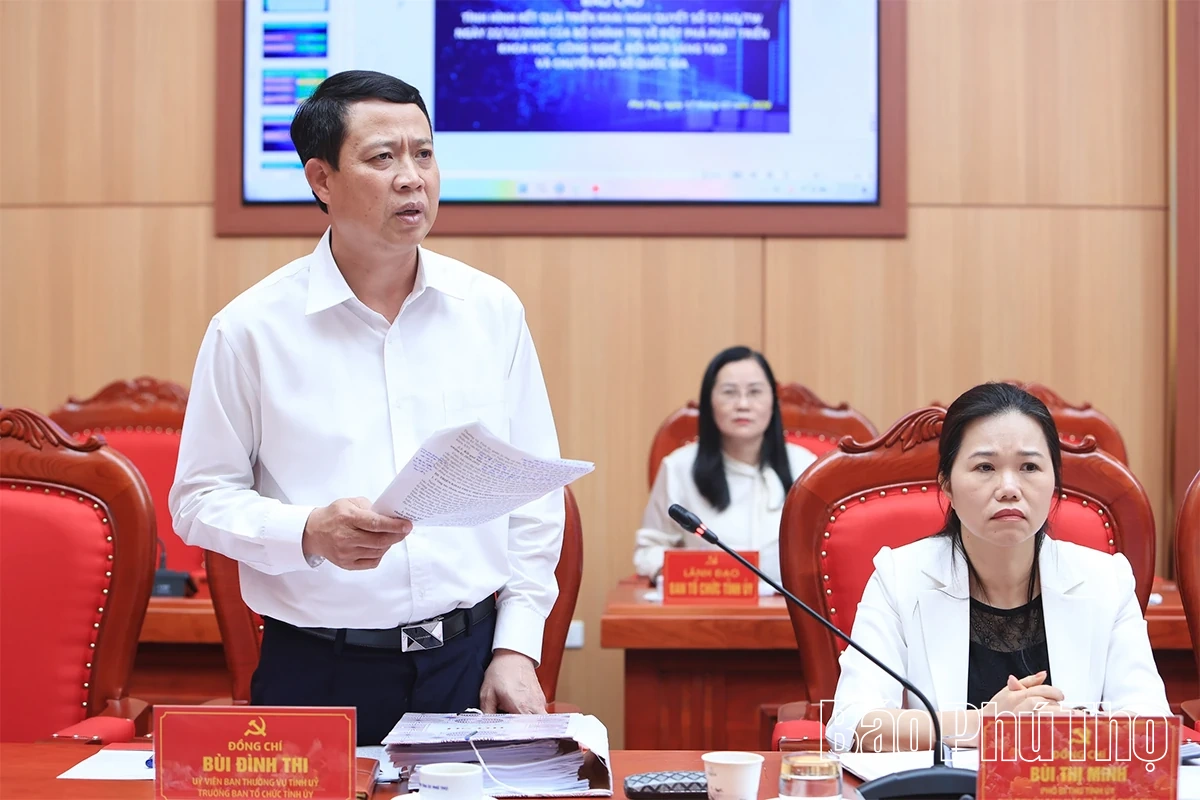 Đoàn kiểm tra, giám sát số 15 của Bộ Chính trị làm việc tại Phú Thọ